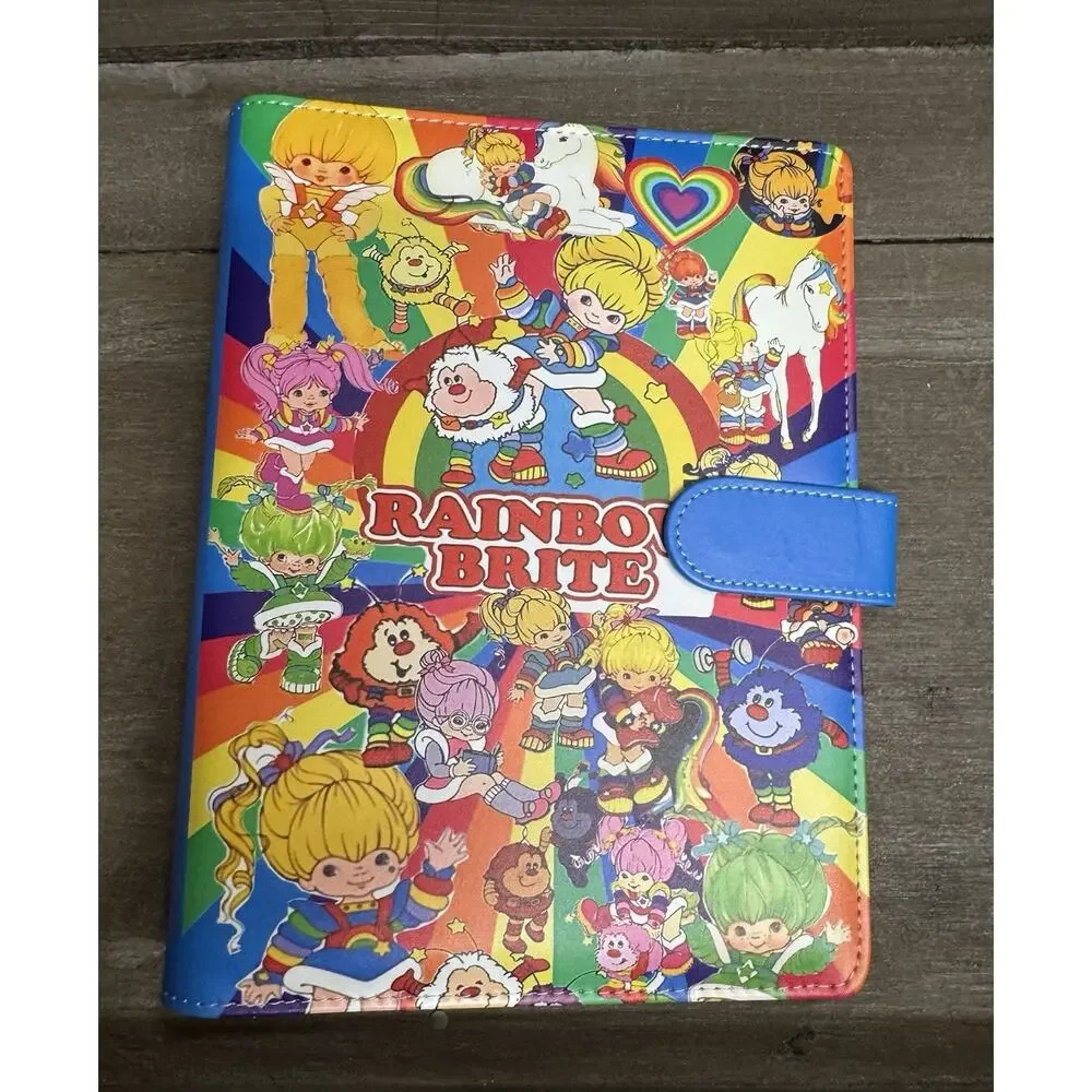 Rainbow Brite Size A5 Binder with Matching Printed Stationery Paper Bundle